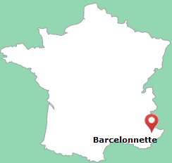 Kaart van de omgeving van Barcelonnette
