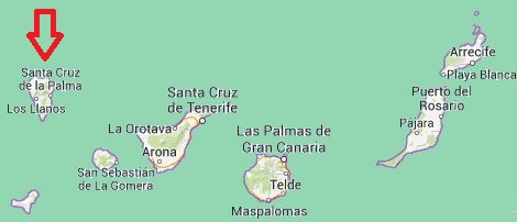 Kaart van La Palma