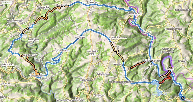 Route van Rondje B